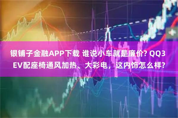 银铺子金融APP下载 谁说小车就是廉价? QQ3 EV配座椅通风加热、大彩电，这内饰怎么样?